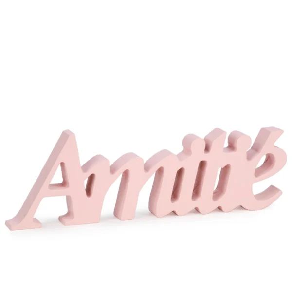 Attitudes Import Amitie In Wood - Pink* Decorative Objects