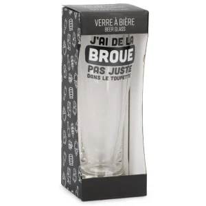 Attitudes Import 2 Beer Glass - J'Ai De La Broue Dans Le Toupet* Products With Text