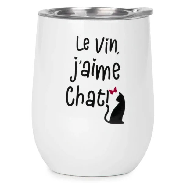 Attitudes Import 2 Isothermal Wine Glass - J'Aime Chat* All For Wine