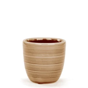 Attitudes Import 2 Pot With Horizontal Lines - Ochre* Vases & Pots