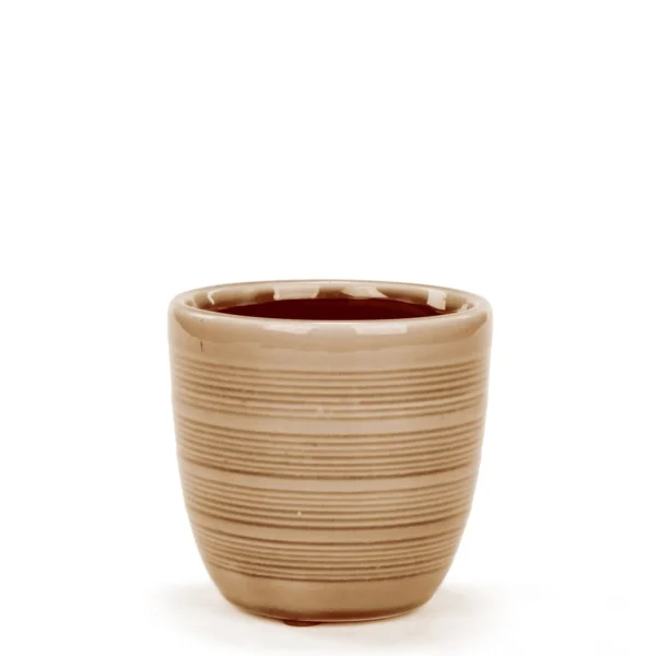 Attitudes Import 2 Pot With Horizontal Lines - Ochre* Vases & Pots