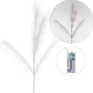 Attitudes Import White Feather Stem - Illuminated* Dried Stems & Flowers