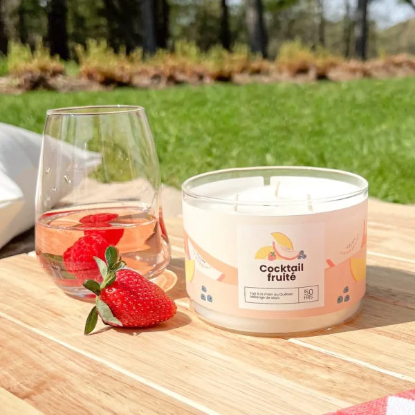 Kozy x Three Wix & CO 3-Wick Candle - Fruity Cocktail* Scented Candles