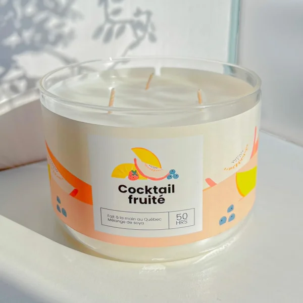 Kozy x Three Wix & CO 3-Wick Candle - Fruity Cocktail* Scented Candles