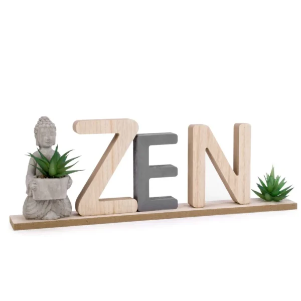 Attitudes Import Zen In Wood With Buddha* Decorative Objects